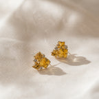 Sophisticated Amber Geometric Earrings