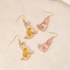 Floral Friend Silhouette Dangle Earrings