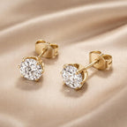 White Gold Zirconia Stud Earrings