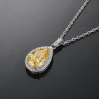 Graceful Yellow Teardrop Necklace