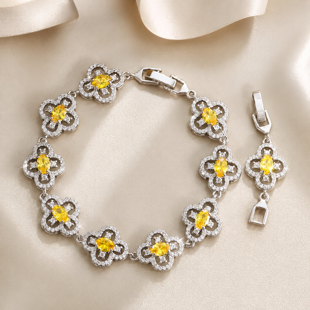 Lavish Yellow Floral Bracelet
