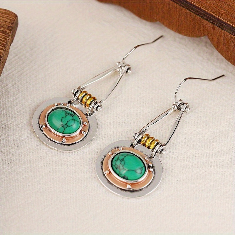Graceful Turquoise Geometric Earrings