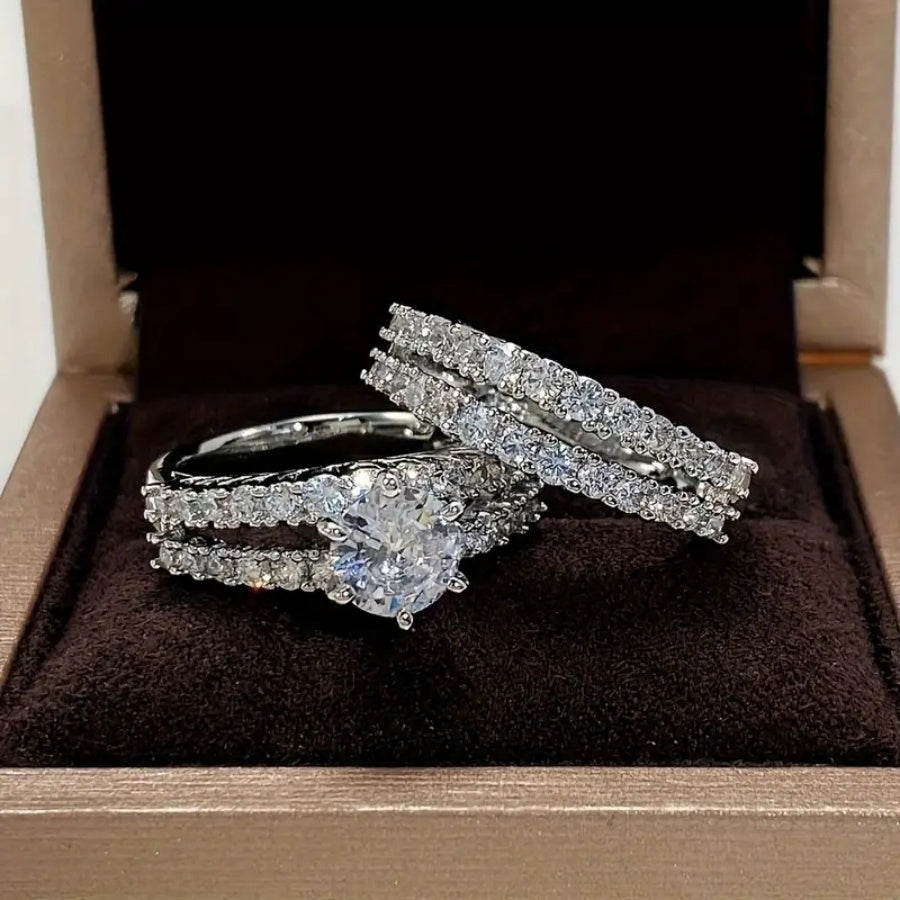 Luxury Stackable Zirconia Ring Set