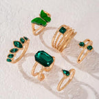 Emerald Stackable Ring Set