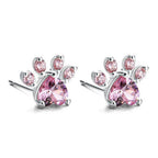 Paw Set 4 Pieces with Zirconia Heart