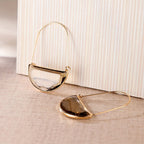 Half Moon Translucent Hoop Earrings