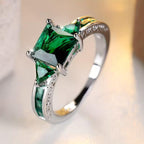 Emerald Princess Cut Statement Ring