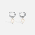 Silver Pearl Drop Earrings