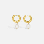 Timeless Gold Pearl Drop Earrings