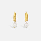Timeless Gold Pearl Drop Earrings