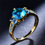 Exquisite Round Cut Zirconia Claw Ring