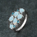 Opal Statement Cluster Ring