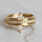 Luxury Triangle Zirconia Mosaic Ring