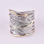 Creative Zirconia Wrapped Multi-Layer Ring