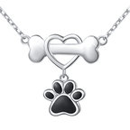 Silver Best Friend Heart Pendant Necklace