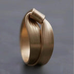 Golden Knot Brushed Statement Band