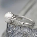 Twisted Fresh Water Pearl Accent Ring