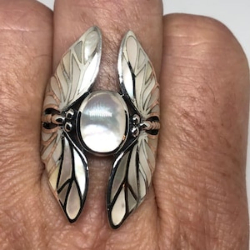 Moonstone Butterfly Statement Ring