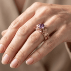 Vintage Purple Blossom Ring