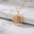 Rose Aura Charm Necklace