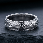 Vintage Floral Band Ring