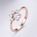 Unique Paw Zirconia Ring