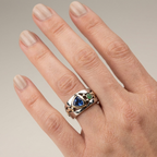 Sapphire and Zirconia Two Tone Ring
