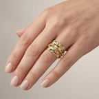 Leaf Zirconia Antique Ring