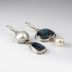 Nocturne Opal Silver Earrings
