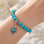 Lustrous Turquoise Bead Bracelet