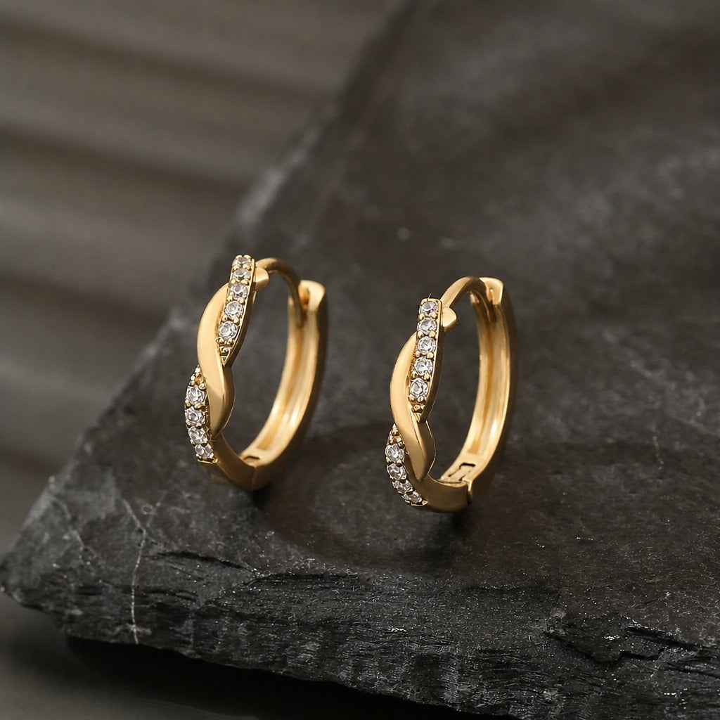 Radiant Twisted Hoop Earrings