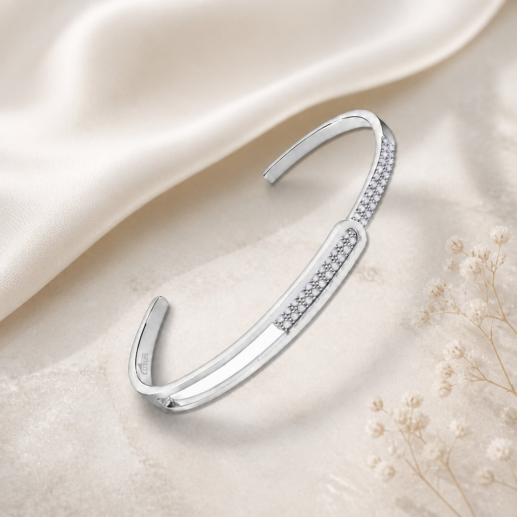 Cubic Zirconia Open Bracelet