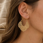 Couture Pattern Hoop Earrings