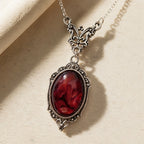 Victorian Crimson Gem Necklace