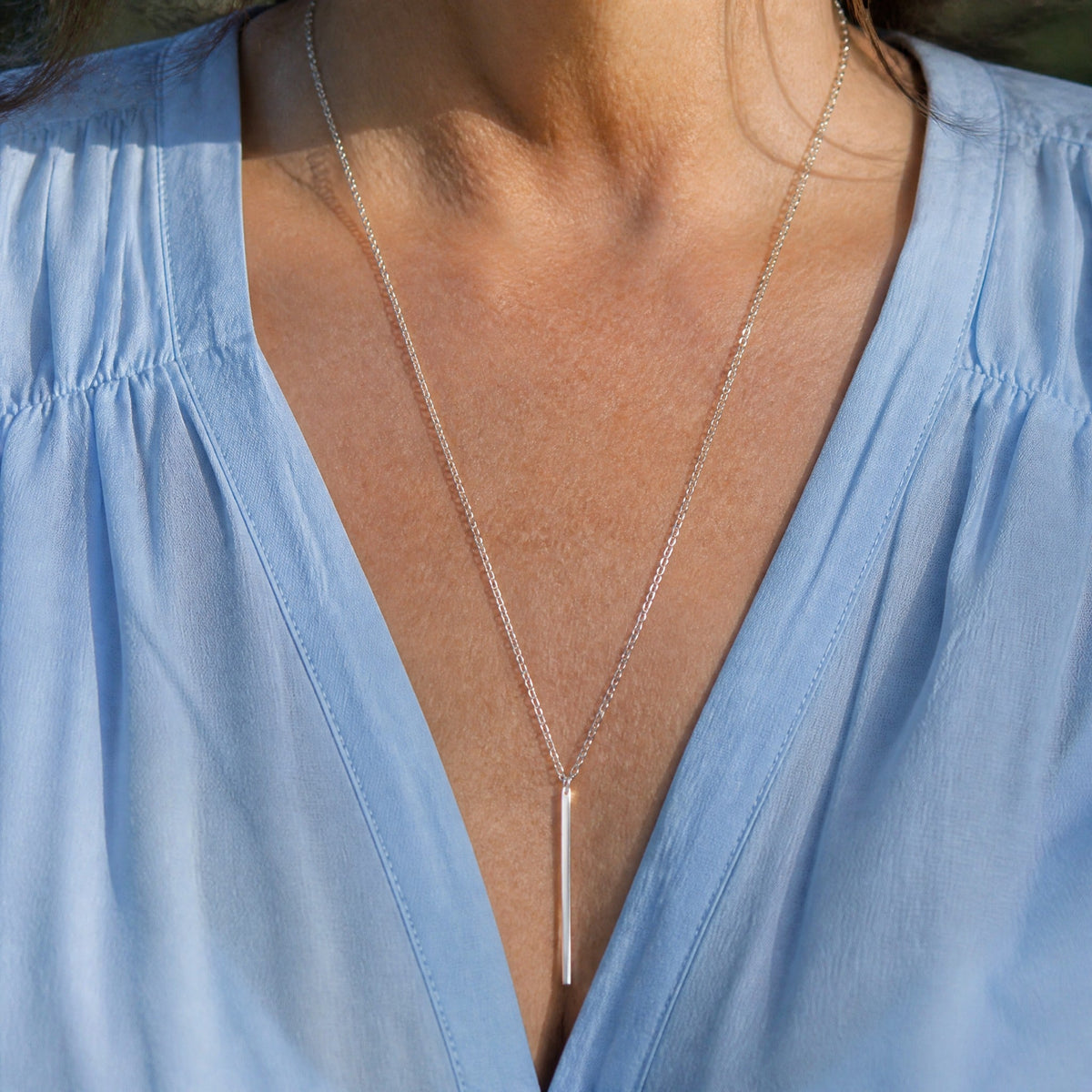 Minimal Bar Chain Necklace