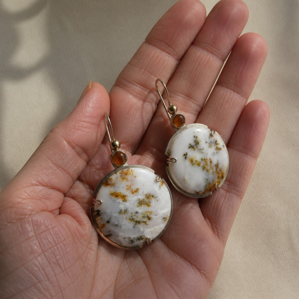 Celestial Jade Dangle Earrings