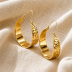 Elegant Engraved Hoop Earrings