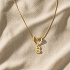 Evermore Heart Initial Necklace