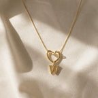 Evermore Heart Initial Necklace