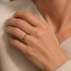 Hot Square Colorful Zircon Ring