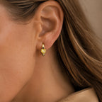 Radiant Heart Hoop Earrings