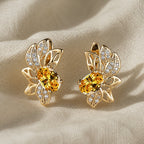 Sophisticated Golden Leaf Earrings