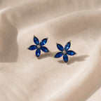 Floral Zirconia Stud Earrings