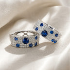 Iconic Blue Zirconia Hoop Earring