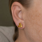 Sophisticated Amber Geometric Earrings
