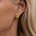 Dazzling Yellow Oval Earrings