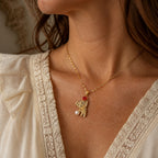 Heart Shaped Bear Pendant Necklace