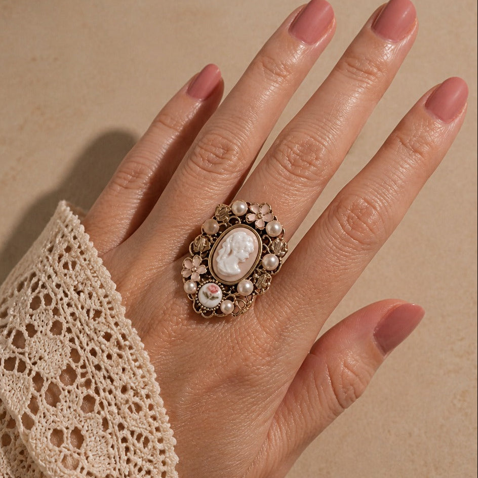 Vintage Muse Portrait Ring
