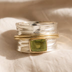 Vintage Double Tone Wide Face Ring