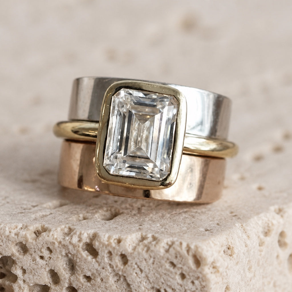 Luxury Contrast Zirconia Ring